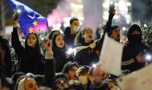 Georgian people mobilized in March 2023, including online, against a dangerous bill that would have forced civil society groups to register as “foreign agents” if they received more than 20 percent of their funding from abroad.  